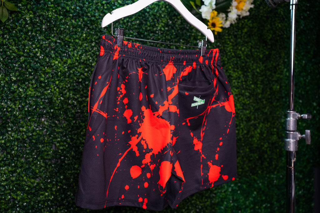 BLOODY CHAINSAW MESH SHORTS