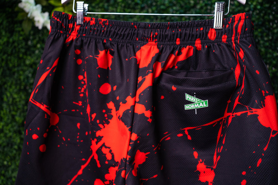 BLOODY CHAINSAW MESH SHORTS