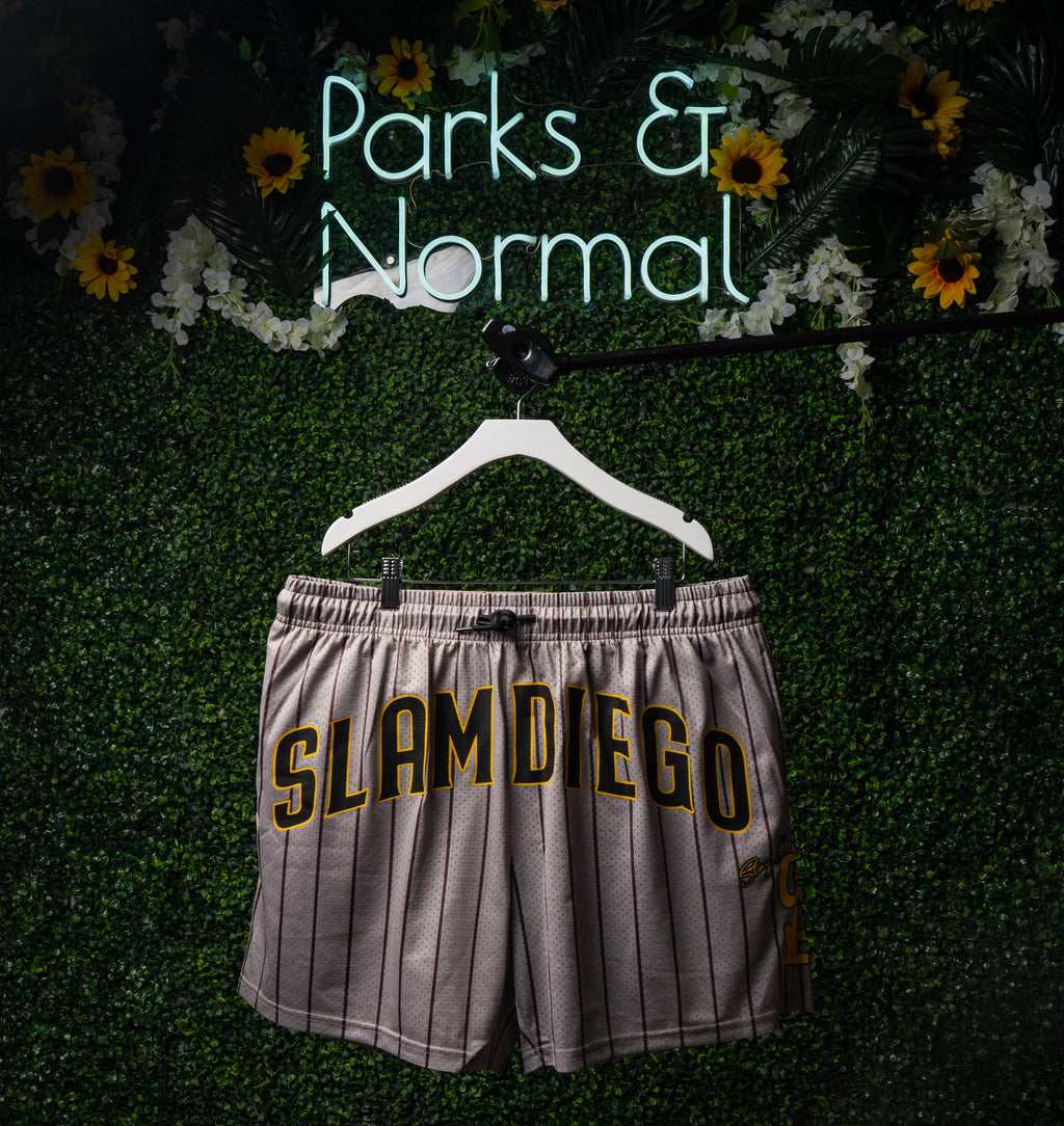 SLAM DIEGO TAN MESH SHORTS